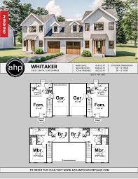 Modern Farmhouse Multi Family House Plan Whitaker Family House Plans Duplex House Design House Plans Farmhouse
