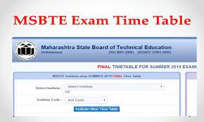 Msbte Time Table Winter 2019 Out Msbte Diploma 1st 3rd 5th Sem Exam Date Sheet