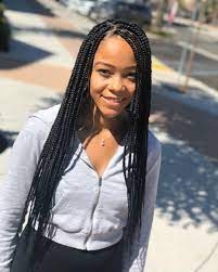 Classic Size Length Medium Long Box Braids Boxbraids Natural Hair Styles For Black Women Natural Hair Styles Hair Styles