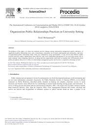 Used for budgeting and branding purposes in malaysian corporations. Pdf Organization Public Relationships Practices In University Setting
