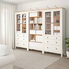 Hemnes Storage Combination W Doors Drawers White Stained Light Brown 106 1 4x77 1 2 Ikea Hemnes Ikea Hemnes Hemnes Bookcase