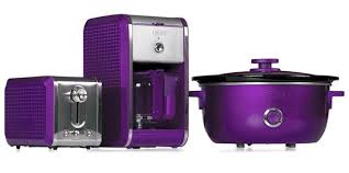 Bella Dots Collection Toaster Coffee Maker And Slow Cooker Purple Belladots Bellalife Purple Kitchen Purple Appliances Purple Kitchen Appliances