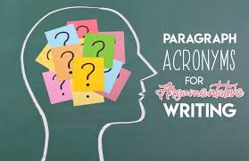 What time do you have to get vocabulary a.do these words and phrases come after play, do, make, go, or have? Paragraph Acronyms For Argumentative Writing Reading And Writing Haven