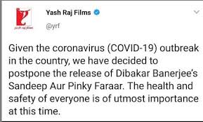 Release Of Sandeep Aur Pinky Faraar Pushed Ahead In Wake Of Coronavirus