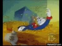 Scrooge mcduck swimming in money bin. Scrooge Mcduck Diving In A Pool Of Gifs Get The Best Gif On Gifer