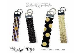 Download Scalloped Key Fob Svg Keychain Wrist Fob Template Wristlet 1298427 Cut Files Design Bundles
