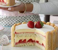 Chocolate lady finger dessert | vintage recipe project. Passionfruit Mousse Cake With Strawberries Passion For Baking Get Inspired Cake Recipes Savoury Cake Desserts