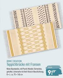 Seit montag verkauft aldi wieder schaumstoffmatratzen. Home Creation Teppichbrucke Mit Fransen Angebot Bei Aldi Nord