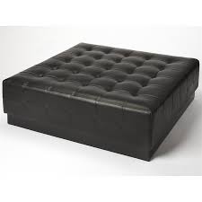 • outside dimensions w43 x d34 x h19. Butler Specialty 48 Square Leather Tufted Coffee Table Ottoman Walmart Com Walmart Com
