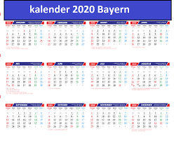 Kalender bayern 2020/2021/2022 download als pdf oder png. 2020 Druckbare Jahreskalender Bayern Pdf Excel Word