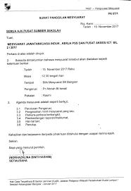 Didalam sistem pendidikan di sekolah, terdapat pelbagai jenis 2. Contoh Surat Panggilan Mesyuarat