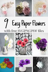 Cardstock paper flower creative images. 9 Easy Paper Flowers Templates