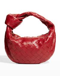 Bottega Veneta Jodie Mini Intrecciato Knot Hobo Bag In Dark Red Modesens