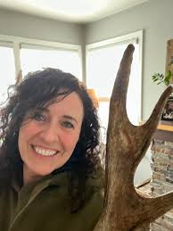 Moose is loving his deer antler!