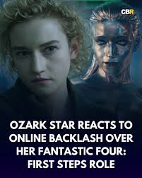 The Fantastic Four: First Steps' Julia Garner explains why she isn't  concerned with the online backlash her Silver Surfer casting received.  bit.ly/3Iu1Esx