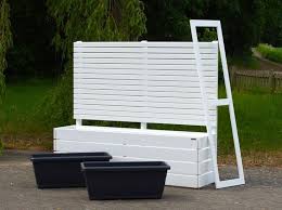 Pflanzkasten Holz Lang L Mit Sichtschutz Oberflache Weiss Heimische Douglasie Made In Germany Sichtschut Pflanzkasten Trennwand Garten Pflanzkasten Holz