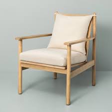 Accents@home gives you unique and contemporary wooden chairs at affordable prices. Slatted Wood Accent Chair With Cushion Hearth Hand With Magnolia Target