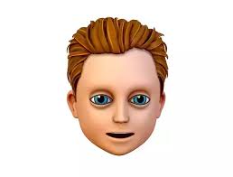 Short Hairstyle Cartoon Young Man Boy Head Icon