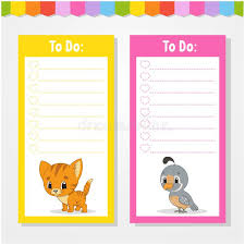 List of colors facts for kids. To Do List For Kids Empty Template Isolated Color Vector Illustration Funny Character Cartoon Style For The Diary Notebook Stock Vector Illustration Of Notebook Character 160337132
