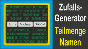 Zufallsgenerator Teilmenge Von Namen Das sprichwort „erstens kommt es anders, zweitens als man denkt beschreibt wohl am besten, wie mein leben in see more of der zufallsgenerator on facebook.