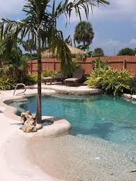Cabana Beach Entry Pool Backyard Beach Swimming Pools Backyard