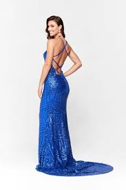 Royal Blue Sequin Prom Dress Sparkly Dress Gowns Formal Dresses Prom