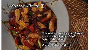 Menu masakan lada hitam ini sangat sesuai dimasak dengan penyediaan bahan dan cara memasak ayam masak lada hitam tidaklah susah ataupun terlalu rumit. Chicken In Black Pepper Sauce Kip In Zwartepeper Saus Ayam Lada Hitam Vk108 Youtube