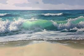 Waves Crashing On The Beach By Antonio Soler At Art Leaders Gallery Browse Paintings Fine Ar Ocean Waves Painting Seascape Paintings Oil Painting Landscape