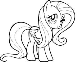 My Little Pony Coloring Pages Flutter Shy สอน My Little