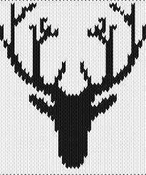 Knitting Motif And Knitting Chart Antler Designed By Veres