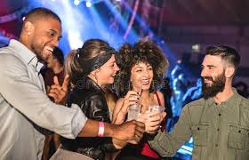 Multiracial Young Friends Dancing At Night Club Happy People Having Crazy Fun Affiliate Club Night Nightclub Party Nightlife Happy People Night Club