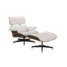 Each piece features exposed wood, making them attractive from any angle. Mid Century Modern Swivel Lounge Chair And Ottoman White Walmart Com Walmart Com