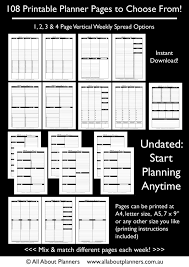 The Create Your Own Planner Kit 108 Printable Pages To Create Your Perfect Planner All About Planners Custom Planner Planner Kit Planner