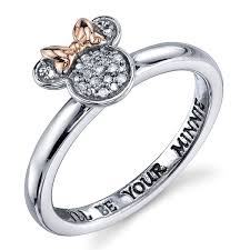 Minnie Mouse Diamond Ring For Women Shopdisney Sterling Silver Jewelry Sterling Silver Diamond Rings Jewelry