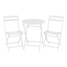 Fold smoothly, easy to store. Mainstays 3 Piece White Folding Bistro Table And Chair Set Walmart Com Walmart Com