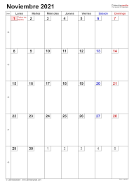 Calendario Noviembre 2021 Calendarpedia