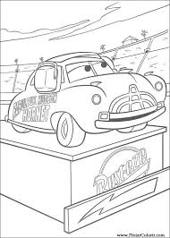 Kleurplaten van al die leuke auto's uit de film cars (pixar), kleurplaten van bliksem mcqueen, sally, hudson. Tekeningen Te Schilderen Kleur Cars Print Design 086