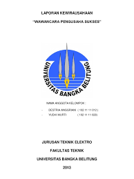 Mahasiswa di stie oemathonis kupang jurusan/semester : Wawancara Wirausaha