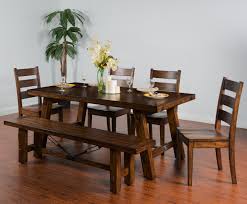 The perfect base that can set the tone for the other furniture. Sunny Designs Tuscany Distressed Mahogany 6 Piece Extension Table W Turnbuckle Set With Bench Fashion Furniture Table Chair Set With Bench