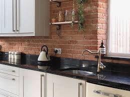 Updating the backsplash panel behind your stove is a simple way. Brick Slip Splash Backs Brick Slips