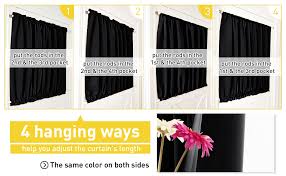 Miulee 100% blackout vertical blinds for sliding glass door solid grommet window curtain 1 panel for space shared room divider w 100 x l 84 inches khaki 4.6 out of 5 stars 33 $34.99 $ 34. Home Kitchen Black Blackout Sidelight Curtain 1 Panel Handmade Products