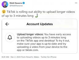 How to make uploaded clips longer on tiktok. Tiktok Is Allowing Videos Up To Three Minute Triple The Length Of Current Clips In Early Rollout Australiannewsreview