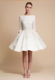 19 Short Wedding Dresses For Your Ceremony Second Look And Beyond Cocktail Dress Wedding Short White Dress Wedding Long Sleeve Short Wedding Dress