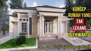 Perpaduan warna cat rumah minimalis biru. Desain Rumah 1 Lantai Konsep Mediterania Yang Gak Pernah Ketinggalan Zaman Ekterior Design Youtube