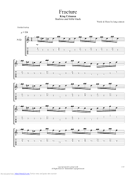 Fracture Guitar Pro Tab By King Crimson Musicnoteslib Com