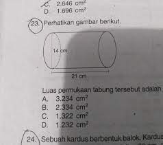 Maybe you would like to learn more about one of these? Luas Permukaan Tabung Tersebut Adalah Brainly Co Id