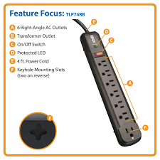 Buying guide for best power strips. Protect It Surge Protector 7 Outlet 1080 Joules 4 Ft Cord Tripp Lite