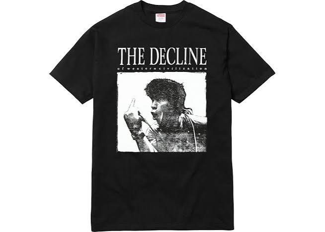 Supreme Decline of Western Civilization Tee Black Men's - FW17 - US