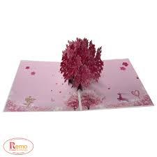 How can i make a cake inside the card with a 3d effect? Tree 3d Pop Up Greeting Card Remo Roses And Edibles