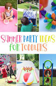 You can pitch tents in an open space and invite young campers to participate in a host of exciting outdoor activities. Summer Party Games For Toddlers Outdoors Birthday Party Birthday Party Games For Kids Toddler Party Games